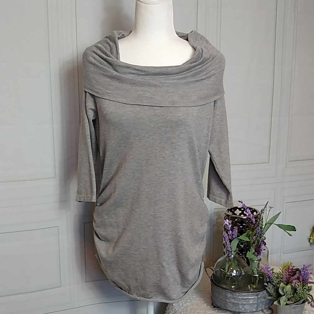 Pink Rose Cowell Neck Tunic Top Size XL